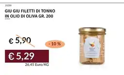 Prezzemolo e Vitale Giu Giu filetti di tonno offerta