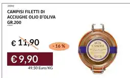Prezzemolo e Vitale Campisi filetti di acciughe olio d'oliva offerta
