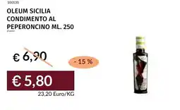 Prezzemolo e Vitale Oleum Sicilia condimento al peperoncino offerta