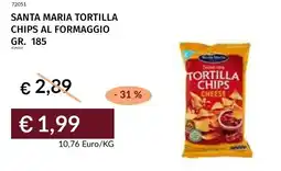 Prezzemolo e Vitale Santa Maria tortilla chips al formaggio offerta