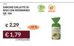 Prezzemolo e Vitale Sarchio gallette di riso con rosmarino offerta
