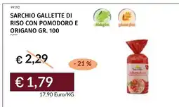 Prezzemolo e Vitale Sarchio gallette di riso con pomodoro e origano offerta