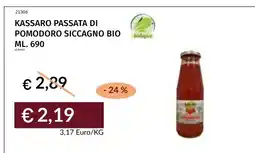 Prezzemolo e Vitale Kassaro passata di pomodoro siccagno bio offerta
