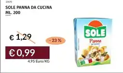 Prezzemolo e Vitale Sole panna da cucina offerta