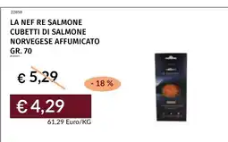 Prezzemolo e Vitale La Nef re salmone cubetti di salmone norvegese affumicato offerta
