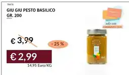 Prezzemolo e Vitale Giu Giu pesto basilico offerta