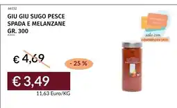 Prezzemolo e Vitale Giu giu sugo pesce spada e melanzane offerta