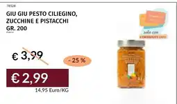 Prezzemolo e Vitale Giu giu pesto ciliegino, zucchine e pistacchi offerta