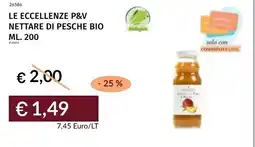 Prezzemolo e Vitale Le eccellenze P&V nettare di pesche bio offerta