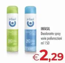 MerSi Supermercati Infasil Deodorante spray offerta