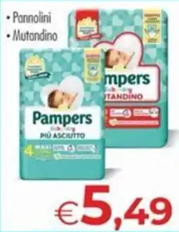 MerSi Supermercati Pampers pannolini più asciutto offerta