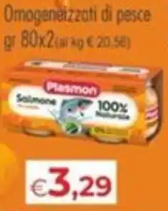 MerSi Supermercati Omogenetizzati di pesce Plasmon offerta
