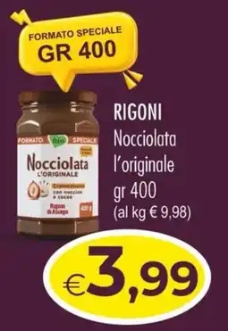 MerSi Supermercati Rigoni Nocciolata l'originale offerta