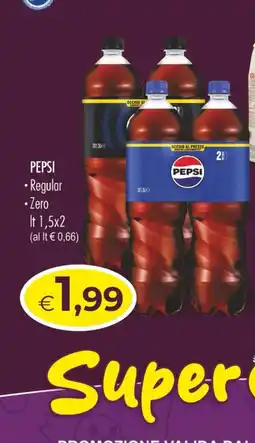 MerSi Supermercati Pepsi Regular Zero offerta