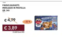 Prezzemolo e Vitale Findus nuggets merluzzo in pastella offerta