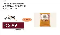 Prezzemolo e Vitale Tre Marie croissant ai 5 cereali e frutti di bosco offerta
