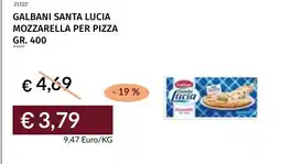 Prezzemolo e Vitale Galbani Santa Lucia Mozzarella per pizza offerta