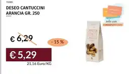 Prezzemolo e Vitale Deseo cantuccini arancia offerta