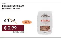 Prezzemolo e Vitale Rummo penne rigate integrali offerta