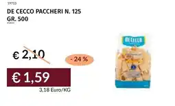 Prezzemolo e Vitale De Cecco paccheri n. 125 offerta