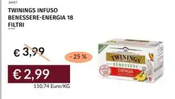 Prezzemolo e Vitale Twinings infuso benessere-energia offerta
