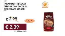 Prezzemolo e Vitale Farmo muffin senza glutine con gocce di cioccolato offerta