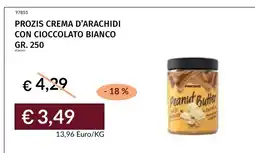 Prezzemolo e Vitale Prozis crema d'arachidi con cioccolato bianco offerta
