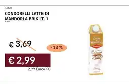 Prezzemolo e Vitale Condorelli latte di mandorla offerta