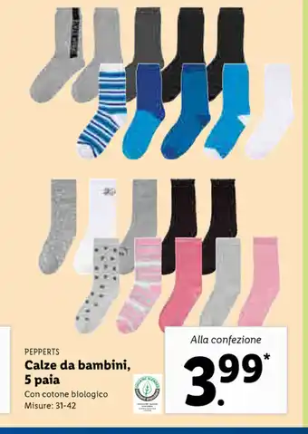 Lidl PEPPERTS Calze da bambini, 5 paia offerta