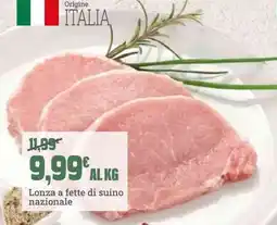 Banco Fresco Lonza a fette di suino nazionale offerta