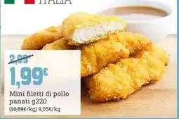 Banco Fresco Mini filetti di pollo panati g220 offerta