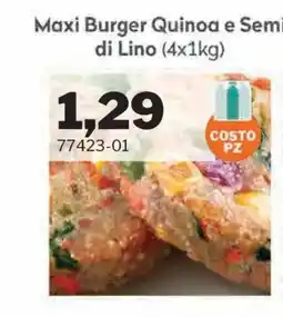 GrosMarket Maxi Burger Quinoa e Semi di Lino offerta