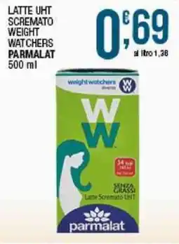 Sidis Latte UHT scremato Weight Watchers Parmalat offerta
