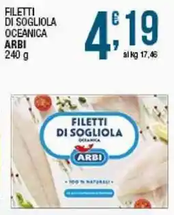 Sidis Filetti di sogliola oceanica Arbi offerta