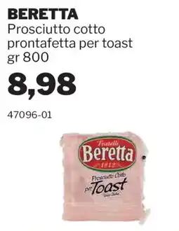 GrosMarket Prosciutto cotto prontafetta per toast Beretta offerta