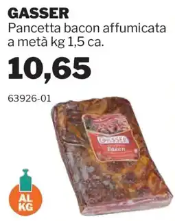 GrosMarket Pancetta bacon affumicata Gasser offerta