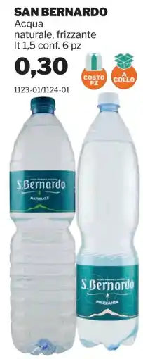 GrosMarket Acqua naturale, frizzante S.Bernardo offerta