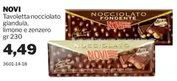GrosMarket Tavoletta nocciolato gianduia, limone e zenzero NOVI offerta