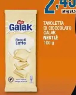 Sidis Tavoletta di cioccolato Galak Nestlé offerta