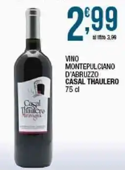 Sidis Vino Montepulciano d'Abruzzo Casal Thaulero offerta