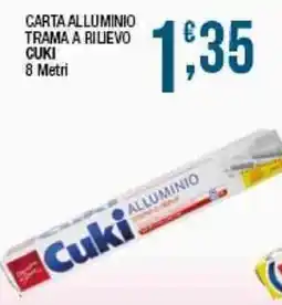 Sidis Carta alluminio trama a rilievo Cuki offerta