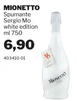 GrosMarket Mionetto Spumante Sergio Mo white edition offerta