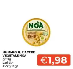 Mercatò Hummus il piacere vegetale Noa offerta