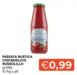 Mercatò Passata rustica con basilico Russolillo offerta