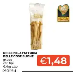 Mercatò Grissini La Fattoria delle cose buone offerta