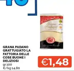 Mercatò Grana Padano grattugiato la fattoria delle cose buone i deliziosi offerta