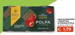 Mercatò Extra Polpa di pomodoro a pezzettoni Le stagioni d'Italia offerta