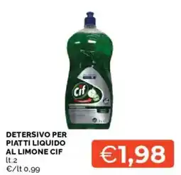 Mercatò Detersivo per piatti liquido al limone Cif offerta