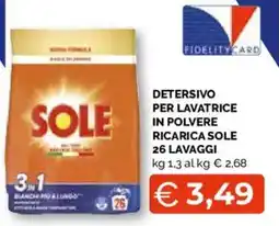 Mercatò Extra Detersivo per lavatrice in polvere ricarica Sole offerta