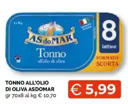 Mercatò Extra Tonno all'olio di oliva Asdomar offerta